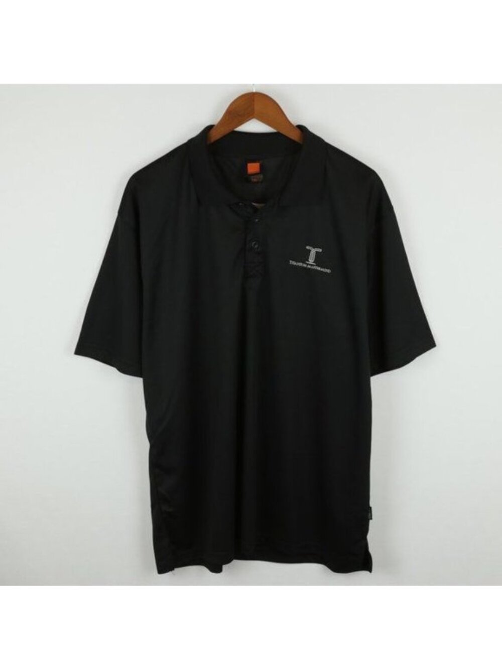 Oren Sport Cool Fit Men's 3XL Black Embroidered Short Sleeve Polo Shirt